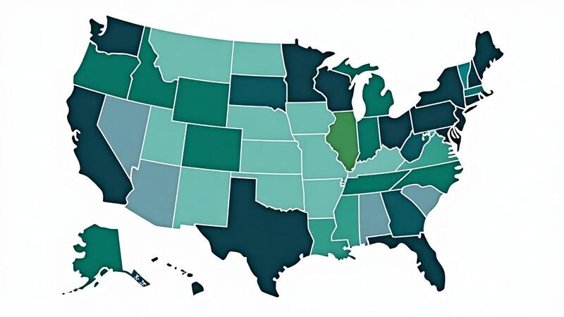 Map of the United States showing program coverage areas